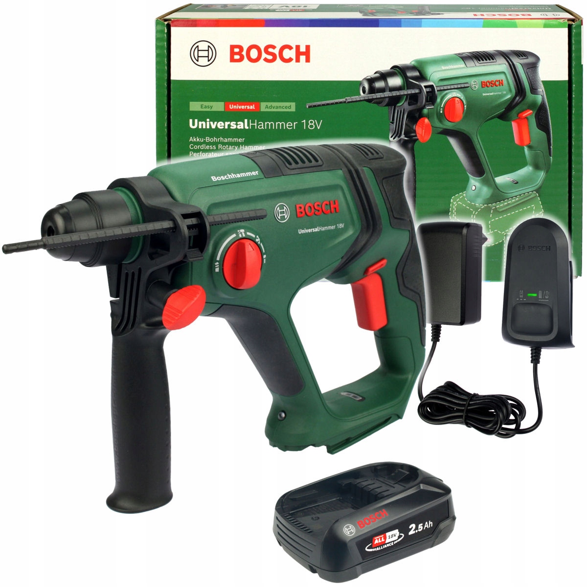

Akumulatorowy Młot UniversalHammer 18V Bosch 1x2,5