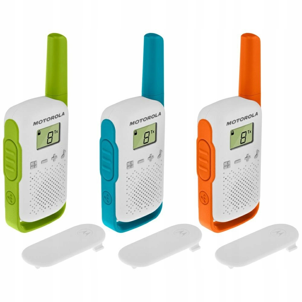 Vysílačka Motorola T42 3ks podsvícení, vícebarevné baterie, sada