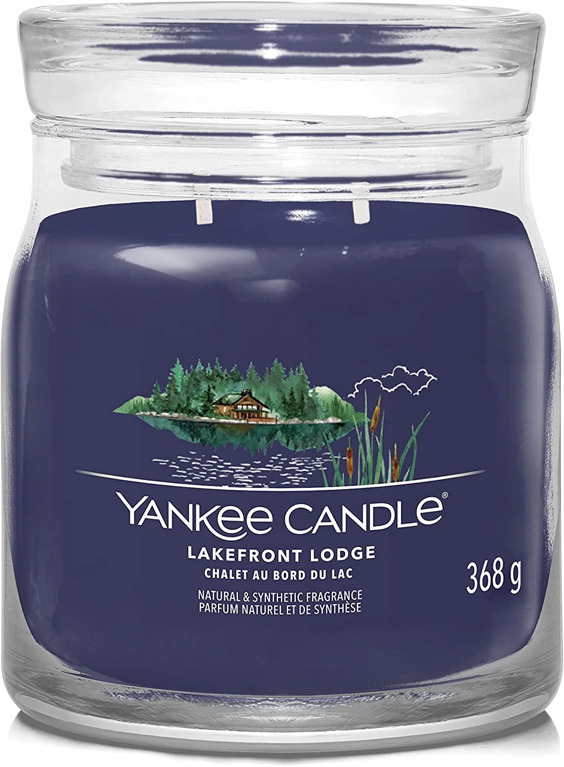 Yankee Candle vonná svíčka Signature ve skle střední Lakefront Lodge 368g