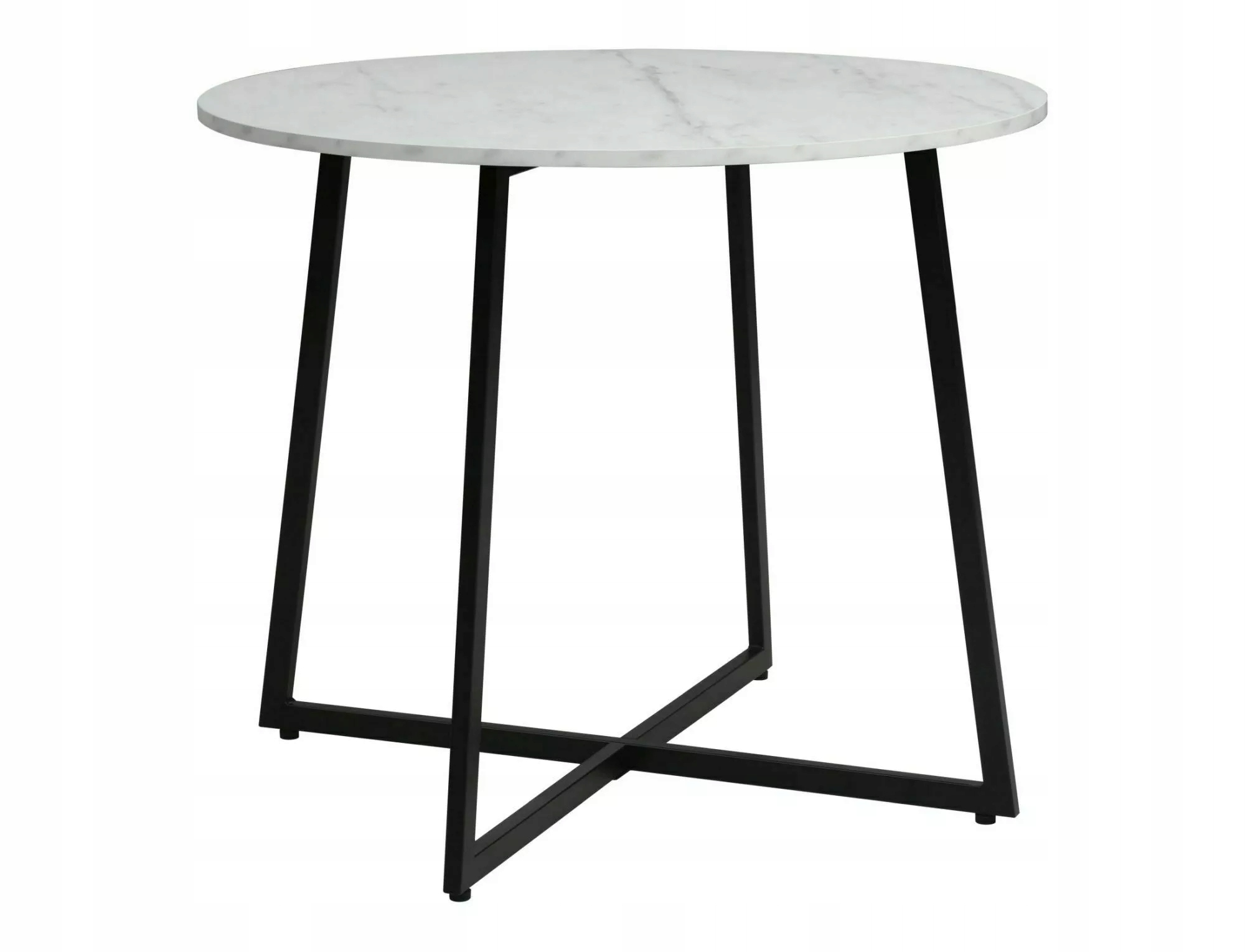 Stôl Luna biely mramor/čierny fi 90 cm do kuchyne a jedálne Sig