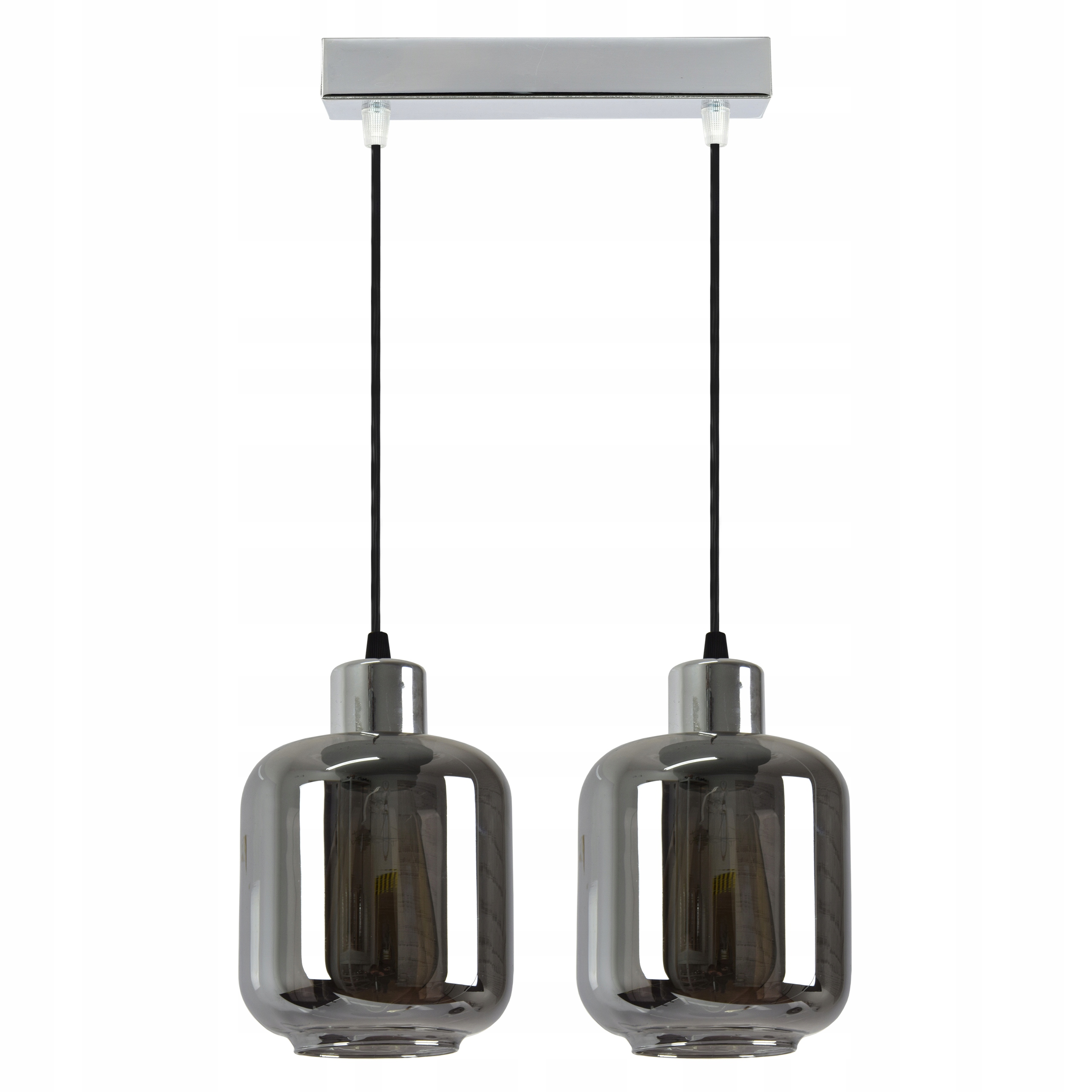 

Lampa Wisząca Żyrandol Plafon Chromowana Szklana