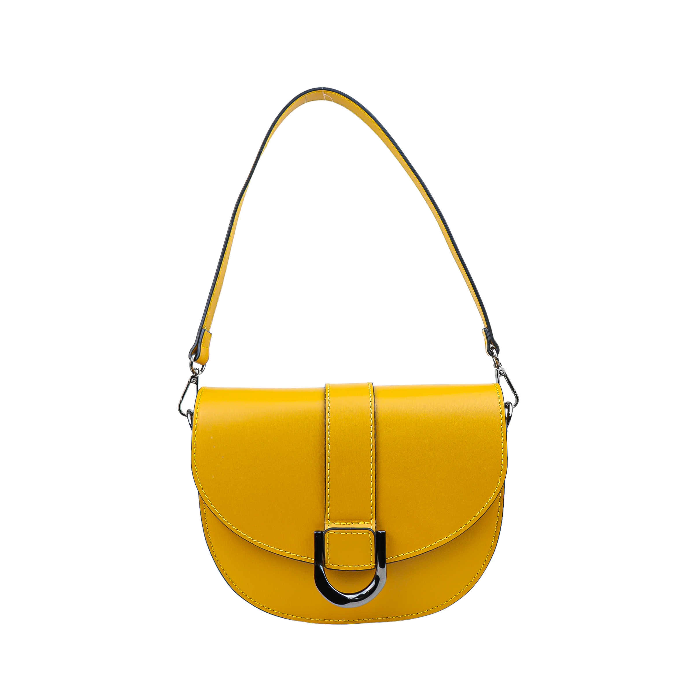 Dámská kabelka z přírodní kůže Kambo-M Žlutá
