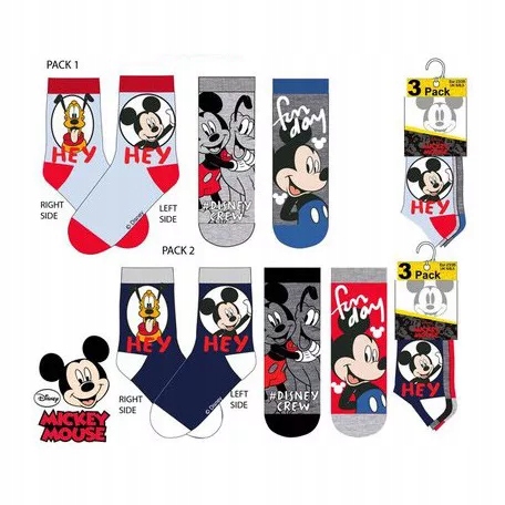 

Skarpetki dziecięce Myszka Mickey 3PAK rozm23/26