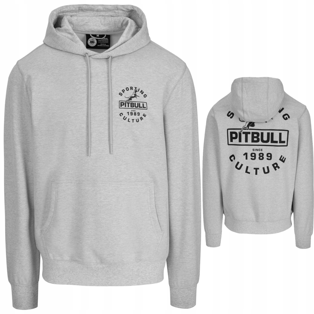 Pitbull West Coast Pánská Mikina S Kapucí Physical Culture Šedá Grey M