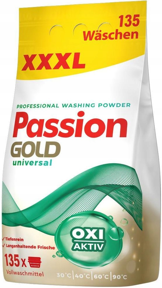 Levně Passion Gold Universal 135 praní 8,1kg německý prášek na bílé prádlo