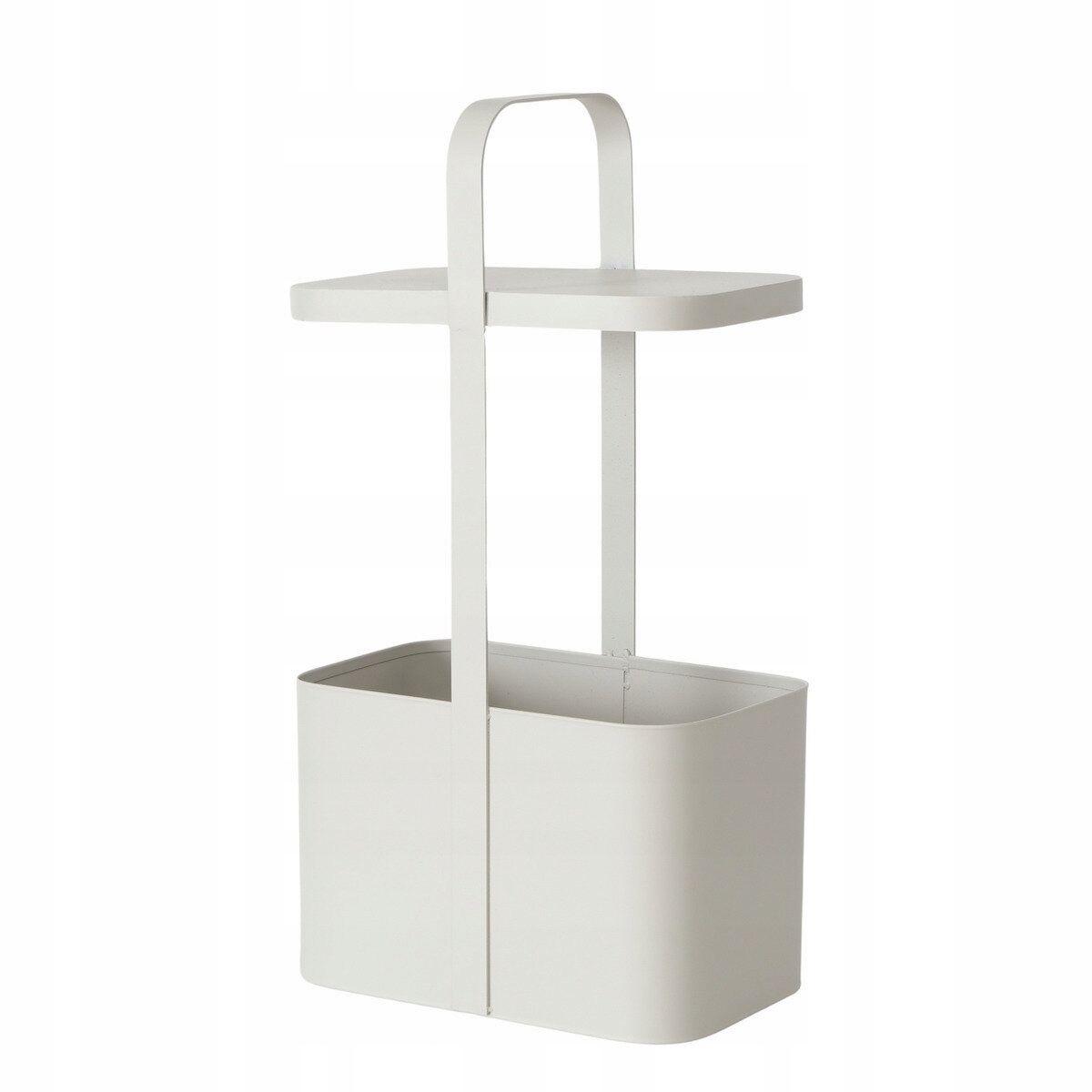 Pomocný Stolek Šedý Kovový S Novinami Selena 35,5 X 23 X 65 CM