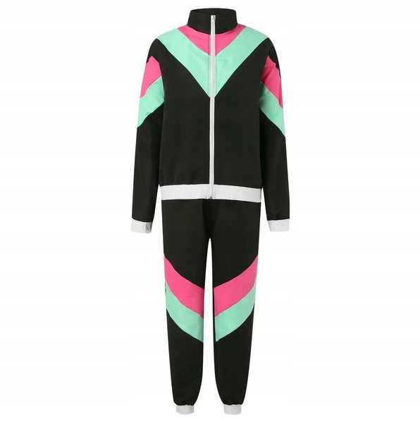 STRÓJ DRES LATA 80 CZARNY DRESY DISCO XXL Kolor dominujący czarny