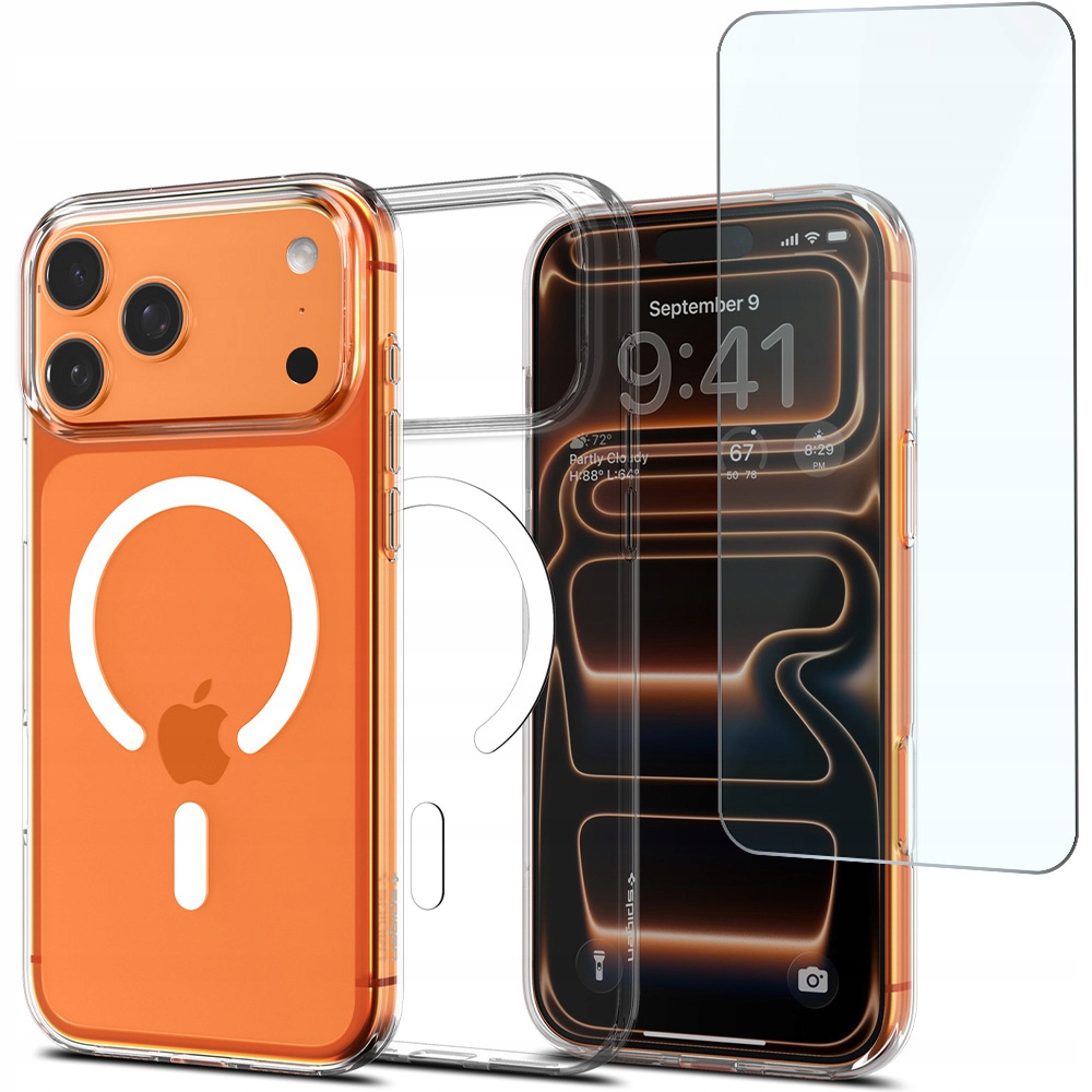 Etui do iPhone 17 Pro, Spigen Liquid Crystal do MagSafe plecki case szkło