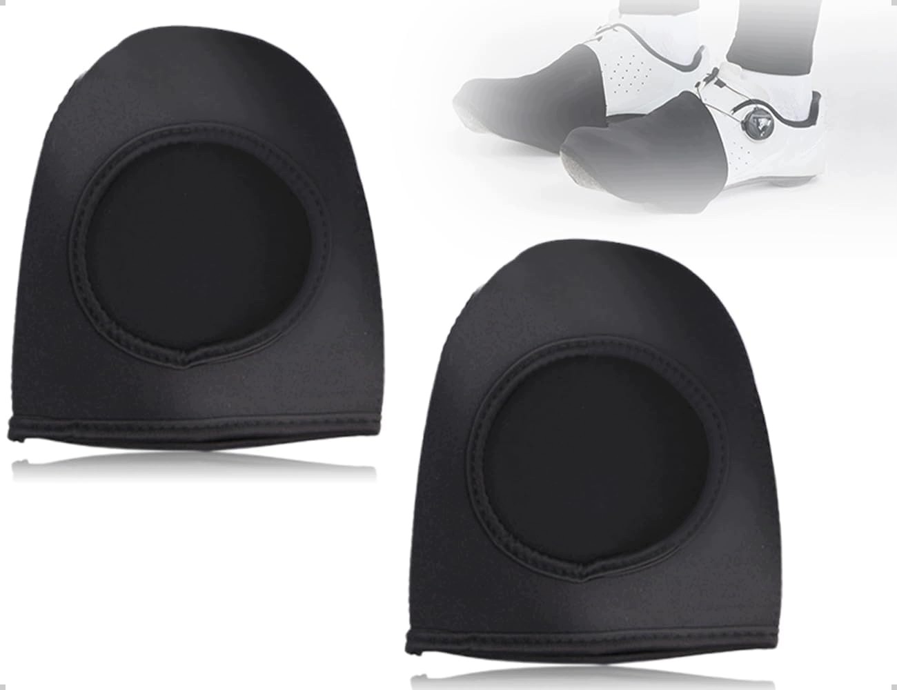 Pokrowce na buty rowerowe wiatroszczelne 1 para czarne nylon