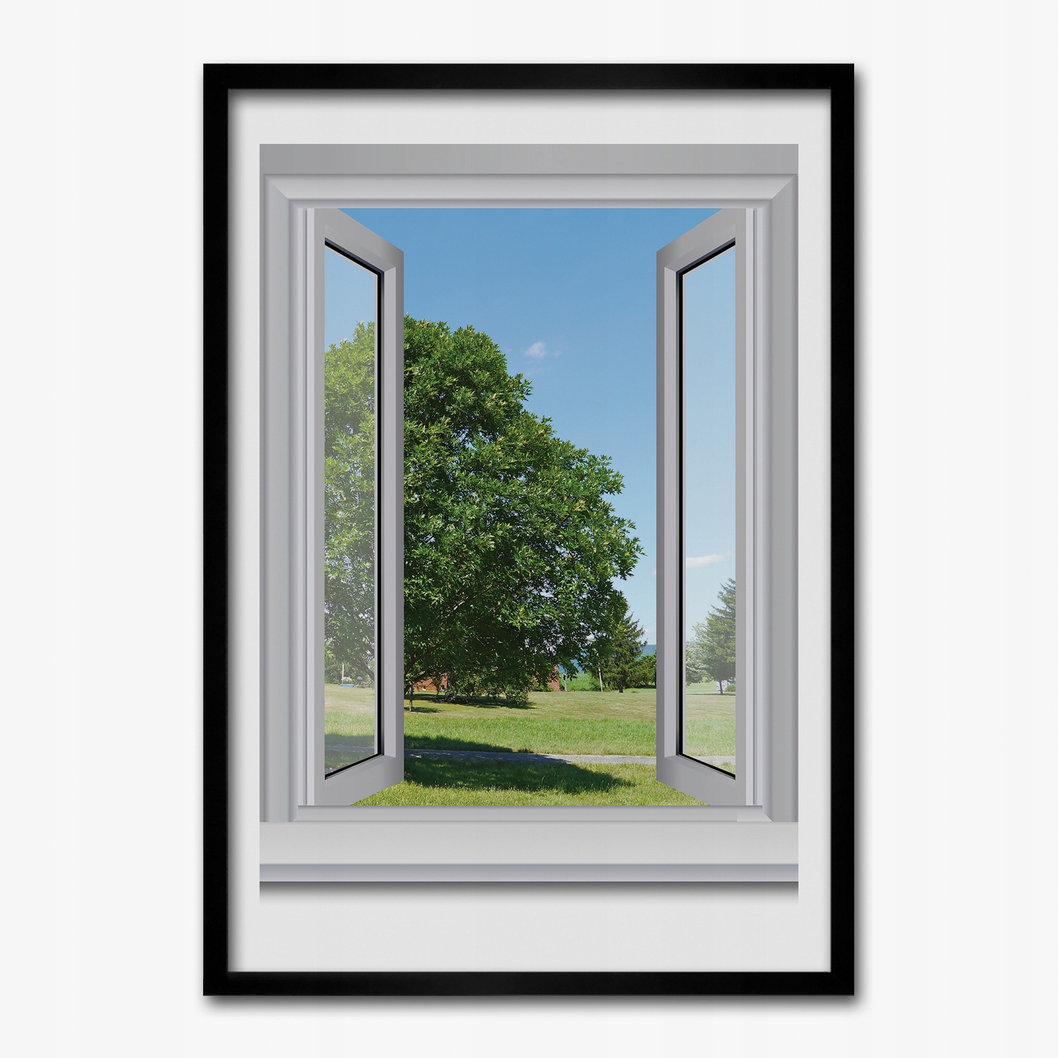 

Foto obraz do salonu Okno widok drzewo 50x70 cm