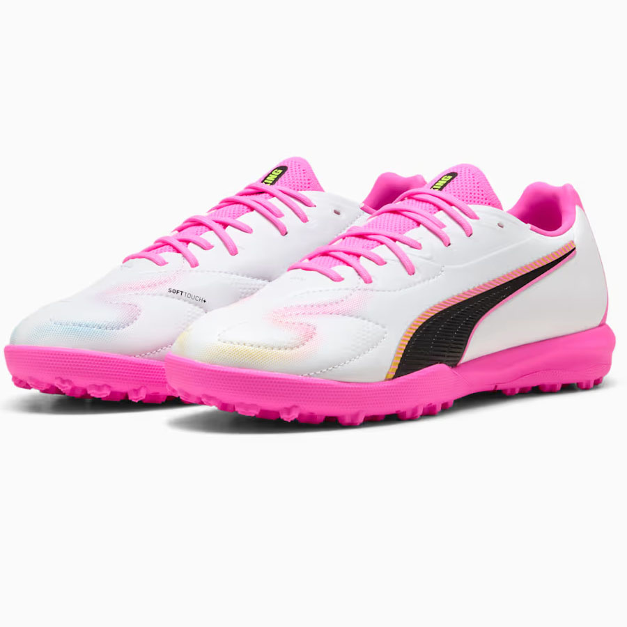 Boty Puma King 20 Match Jr Tt 108491-05 bílé 37 1/2
