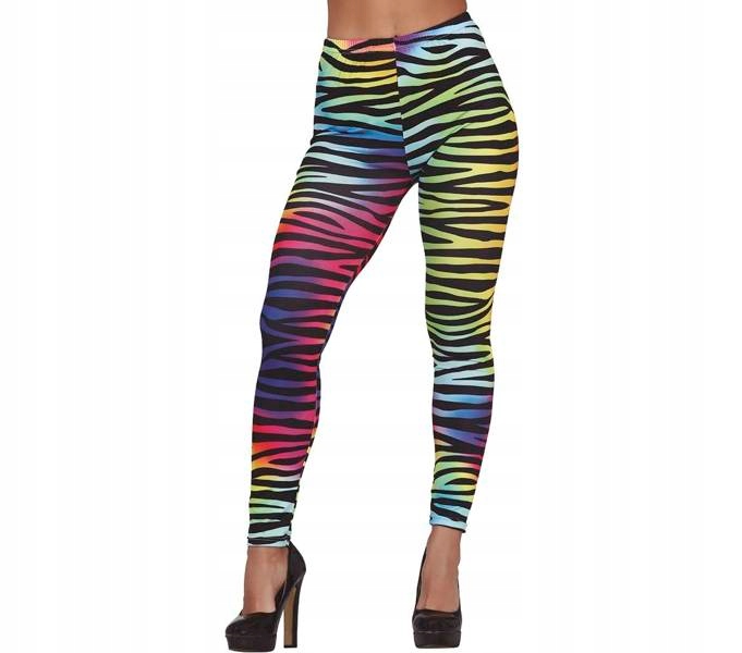 

Leginsy Spodnie Lata 90 Zebra Multikolor L