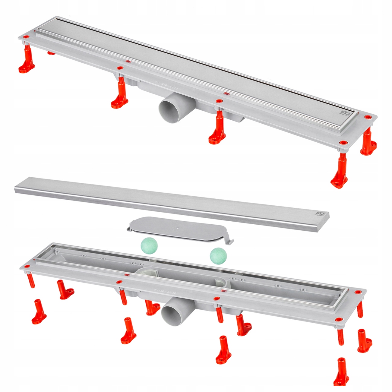 Odtokové Odvodnenie Lineárne 70 CM Suchý Sifón Rám Sprchová Kabína Kúpeľňa