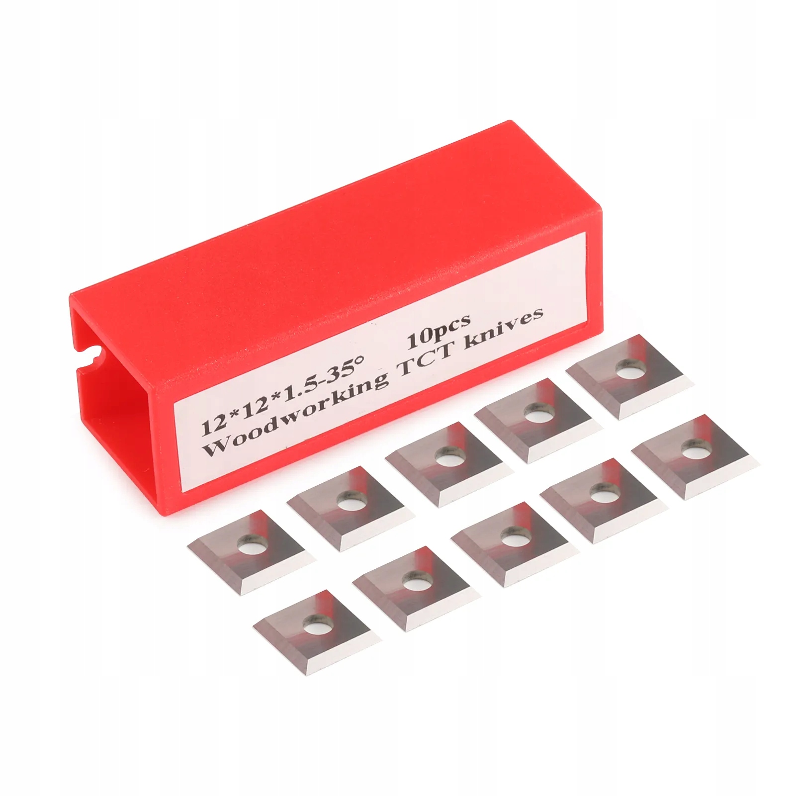 Zestaw wymiennych płytek do frezów 10 szt 12x12x1,5 mm Vhm 4-stronne