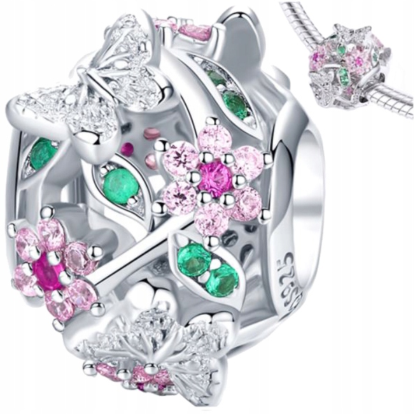 

Charms Wiosenne Kwiaty srebro 925 koralik S925