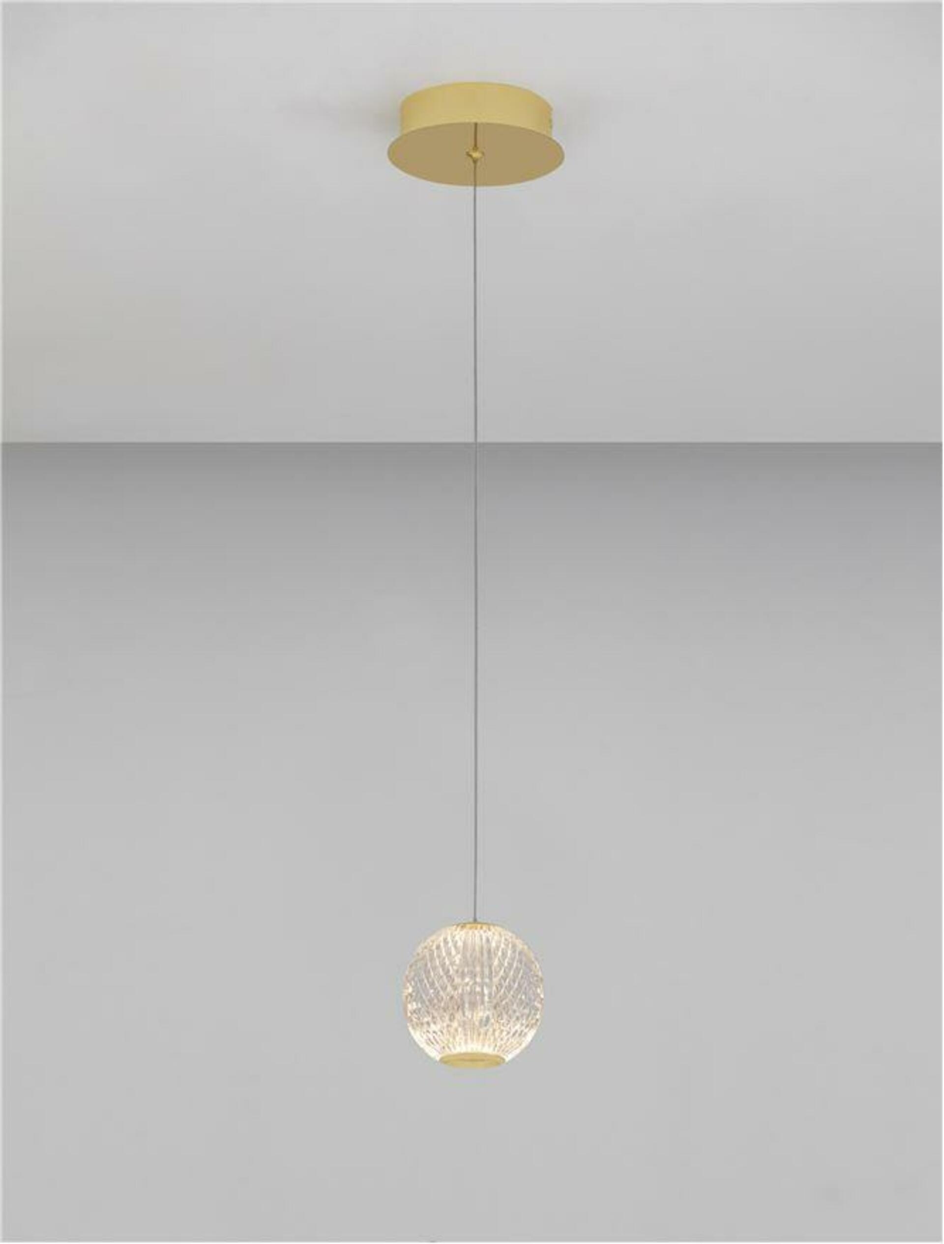 Nova Luce závesné svietidlo Brillante zlatý hliník a akryl Led 4.2W 230V 320