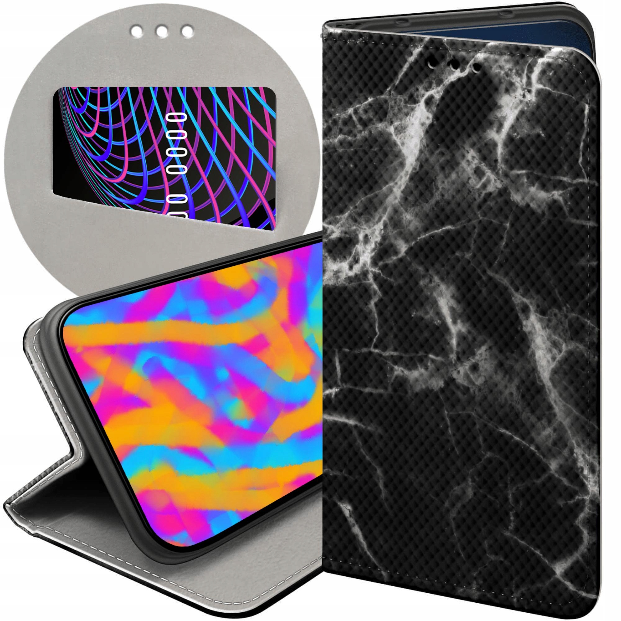 Etui Z Klapką Do Samsung Galaxy S22 Plus S22 Pro Marmur Marble Case