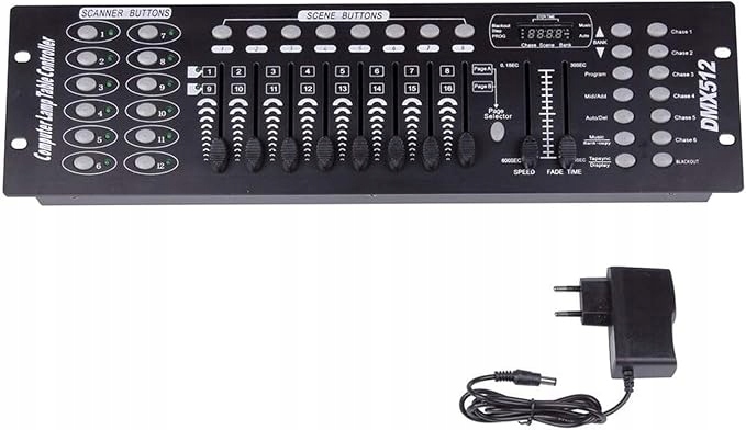KONTROLER DMX 192 KANAŁY DMX512 KONSOLA DO STEROWANIA ŚWIATŁEM