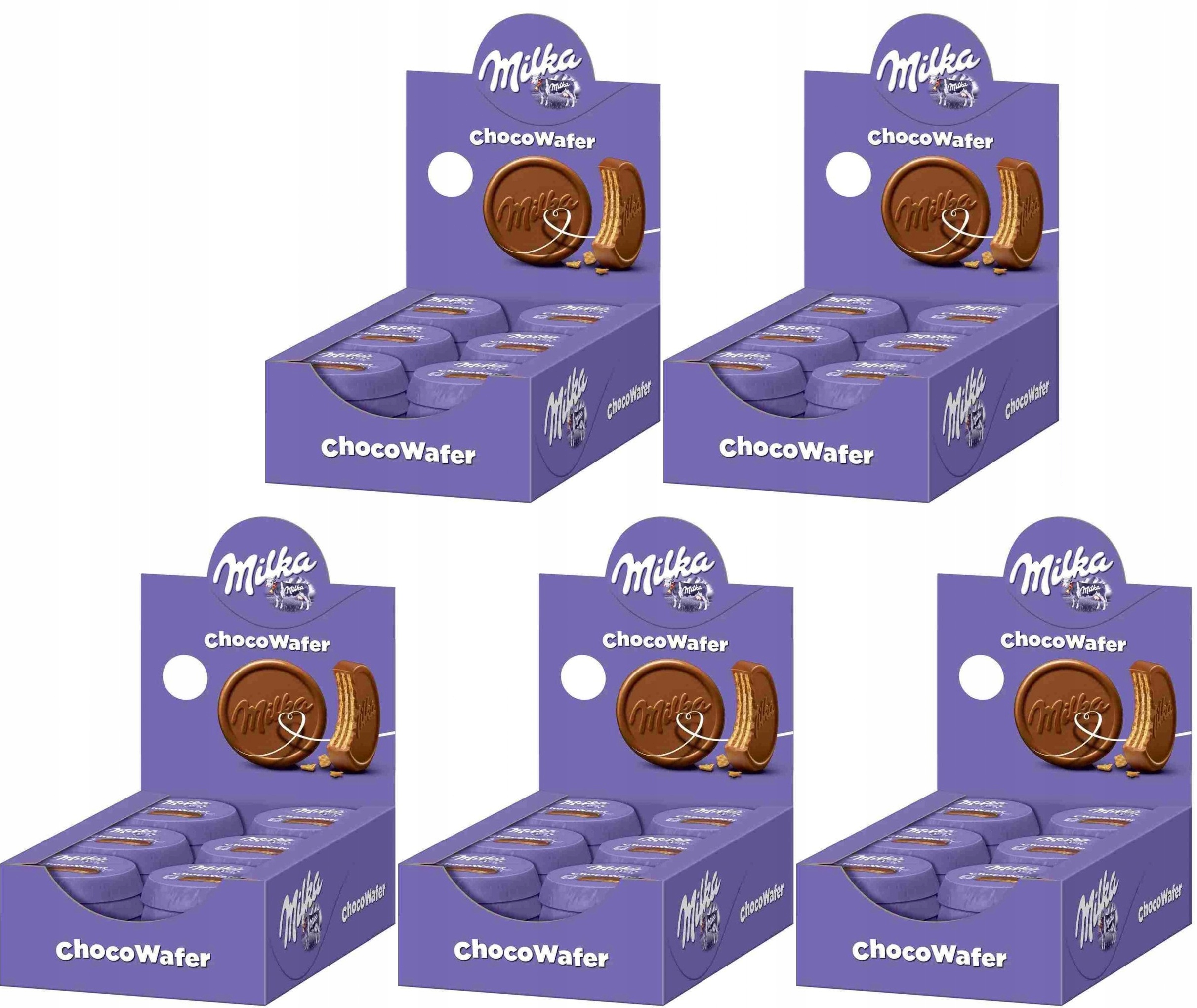 Milka Choco Wafer Kremem Mleczna Czekolada wafelki ciastka baton x150