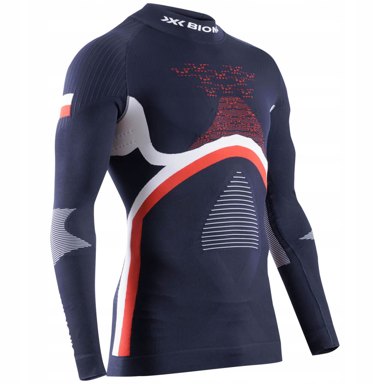 Koszulka męska z półgolfem X-bionic Energy Accumulator Patriot Polska r.XXL