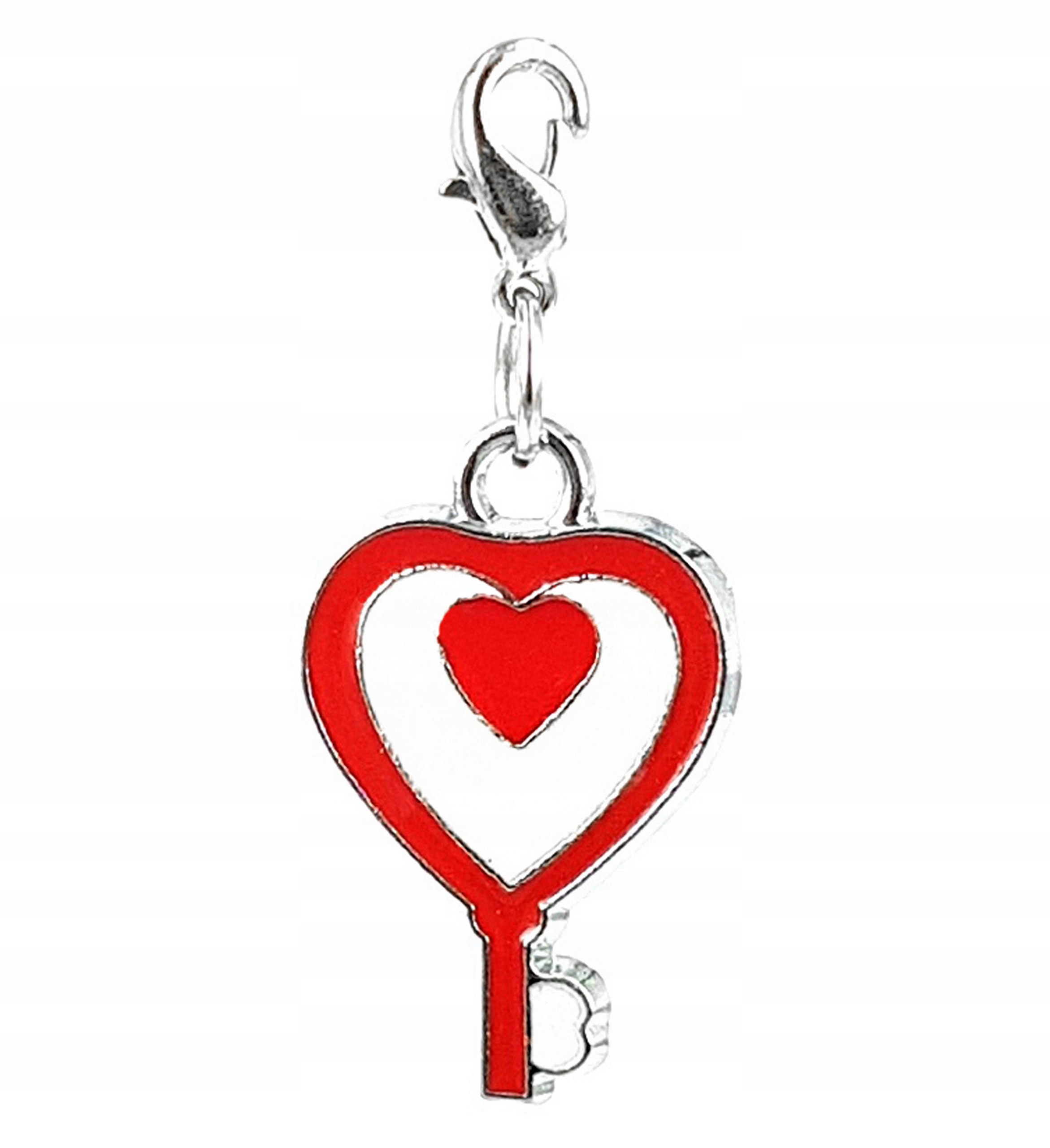 

CH395 Zawieszka Charms klucz serce