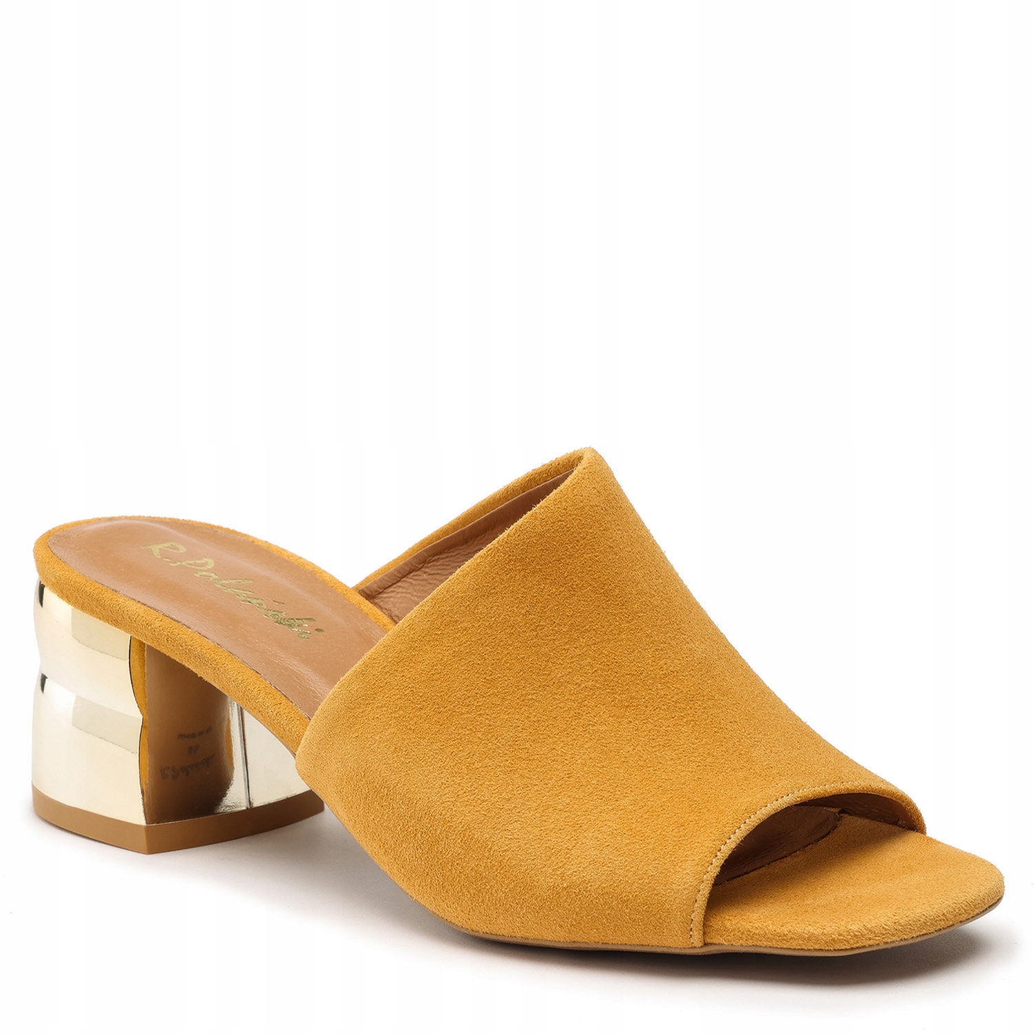 Klapki R.Polański 940 Yellow Zamsz