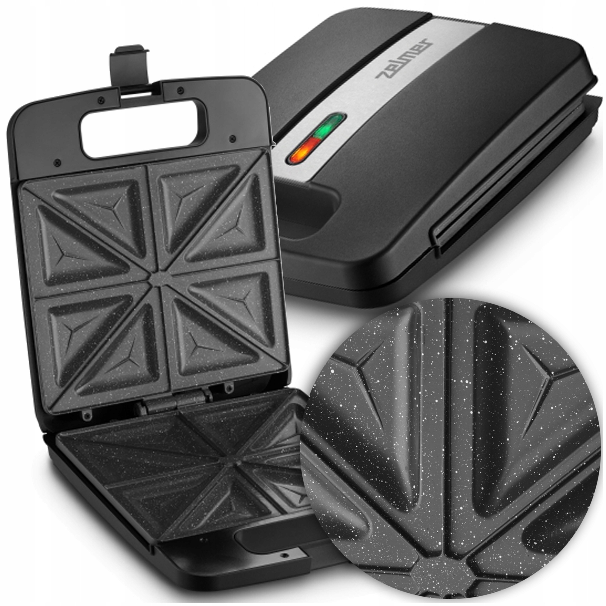 OPIEKACZ TOSTER ZELMER SANDWICH DO TOSTÓW KANAPEK NIEPRZYWIERAJĄCA 1400W