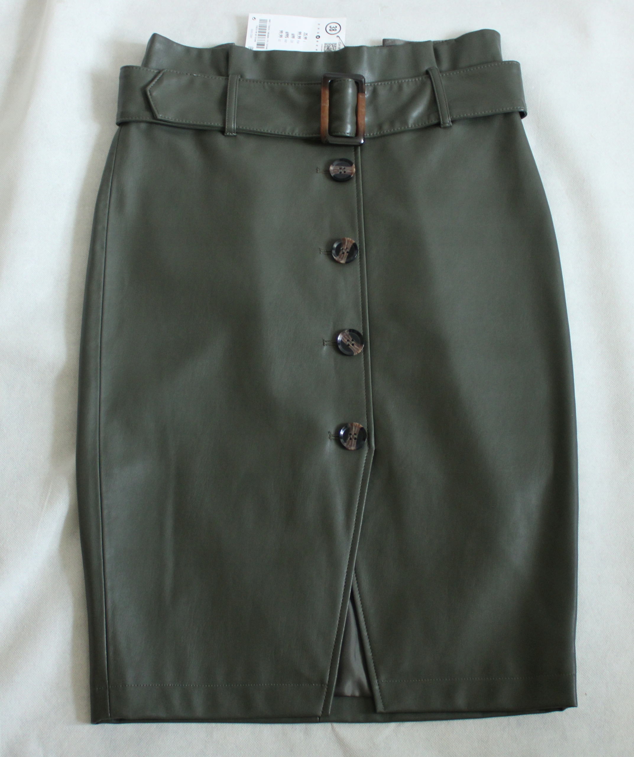 NOWA SKÓRZANA SPÓDNICA ROZMIAR 38