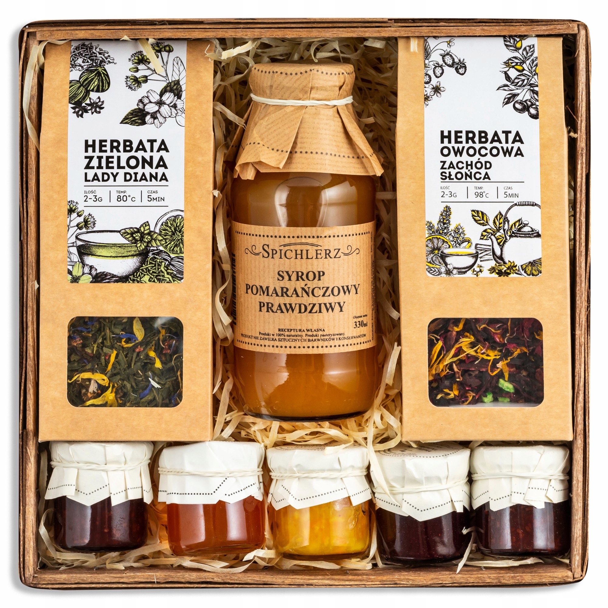 Box upominek Prezentowy herbata konfitury