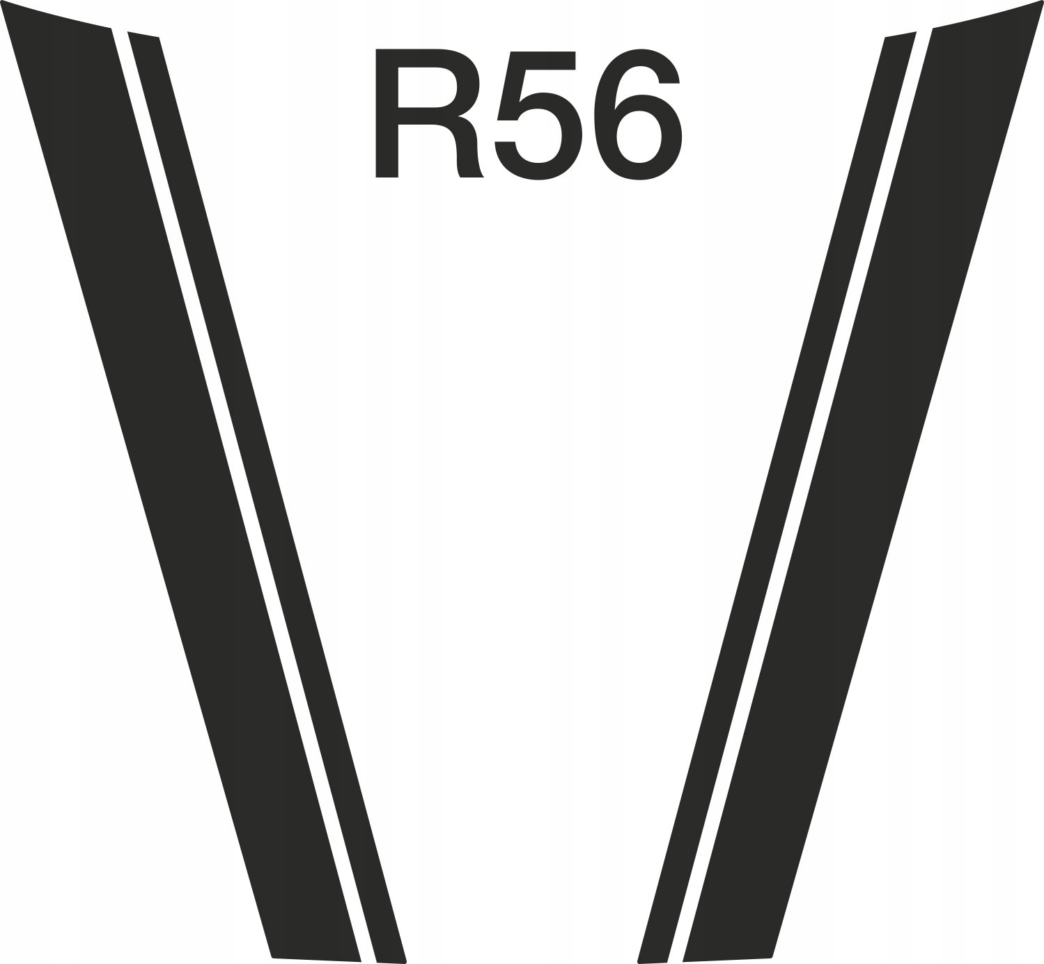 Naklejki Pasy na maskę do Mini Cooper R56 dopasow.