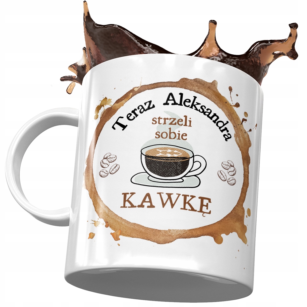 Kubek Dla Aleksandry Koleżanki Żony na Prezent z Nadrukiem ze Zdjęciem