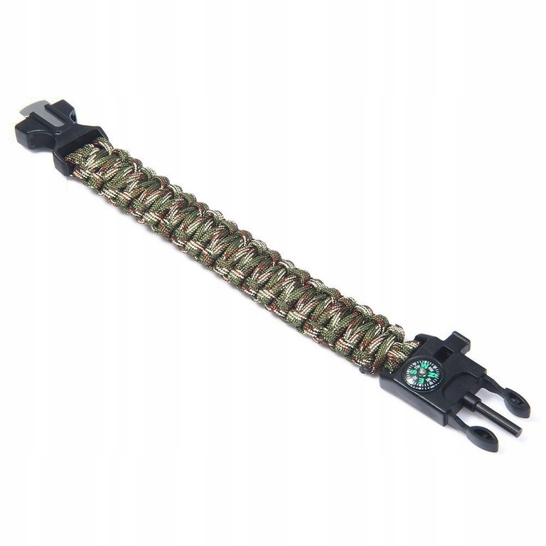 BRANSOLETKA PARACORD SURVIVAL 5W1 KRZESIWO 3 WZORY LINKA Średnica krzesiwa 4 mm