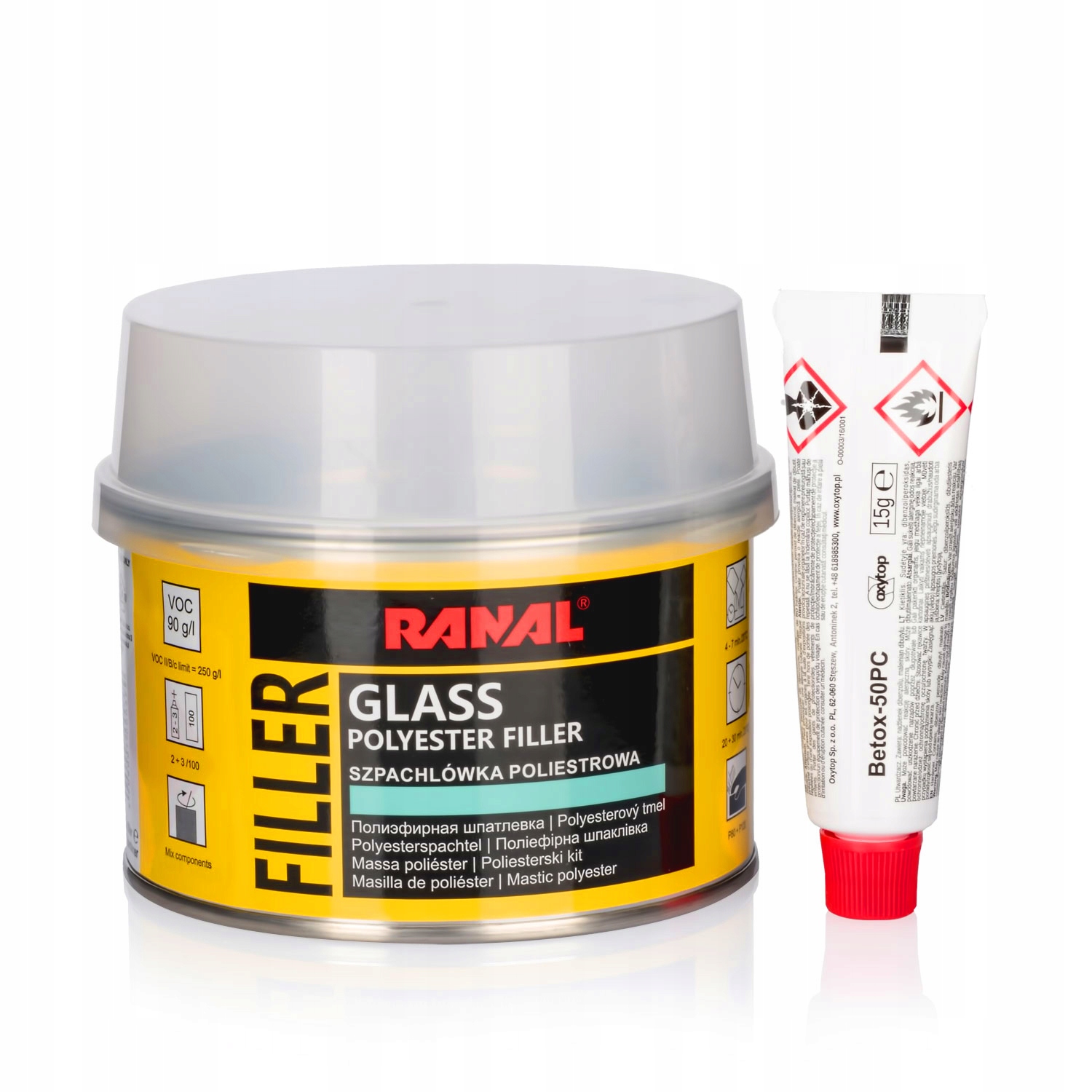 Ranal Szpachlówka Glass z włóknem szklanym 500g.