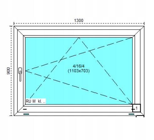 Tanie okna PCV RU Białe 130x90