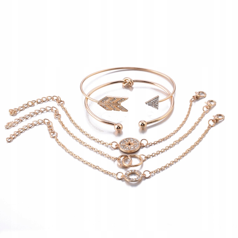 

Bransoletka Złota 5 sztuk Zestaw Bangle B119
