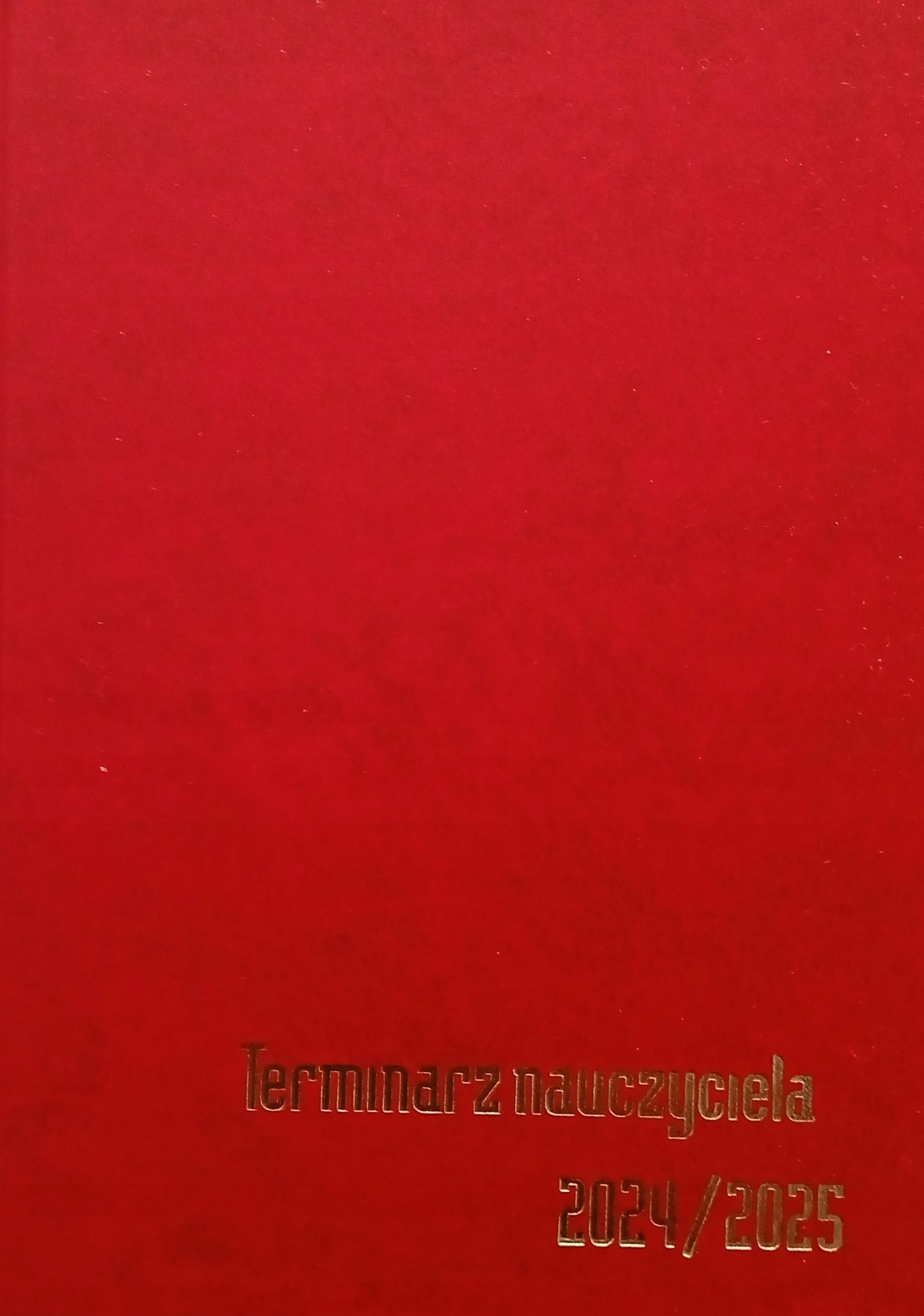 KALENDARZ TERMINARZ NAUCZYCIELA PEDAGOGA A5 TYGODNIOWY 2024/25 CZERWONY