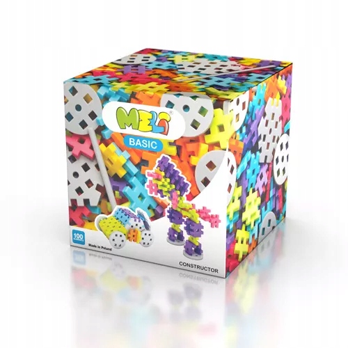Klocki Meli Basic Constructor 100 elementów POLSKIE KLOCKI KONSTRUKCYJNE