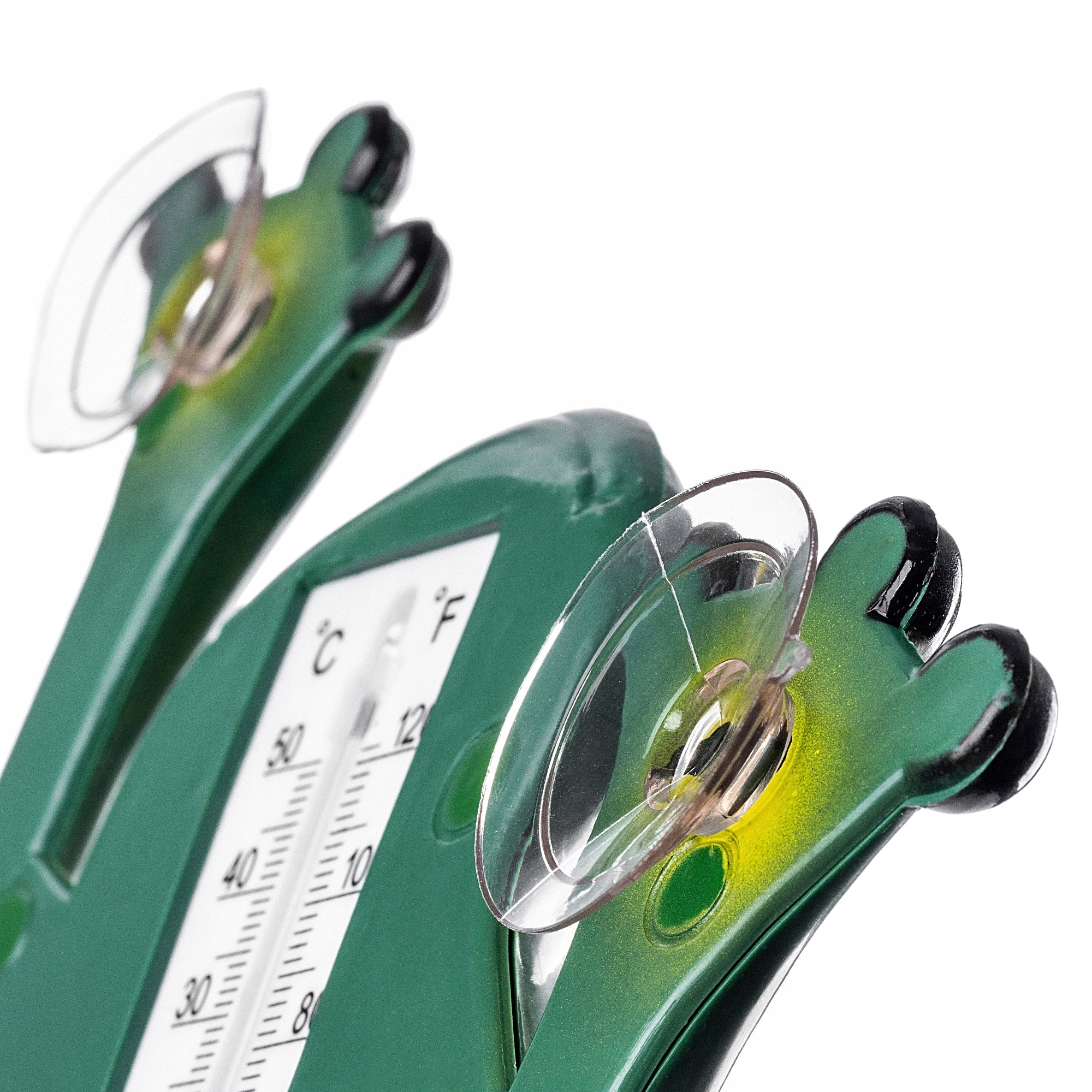 TERMOMETR ZEWNĘTRZNY OKIENNY NA OKNO PRZYSSAWKI ŻABA SAMOPRZYLEPNY KADAX Kolor zielony