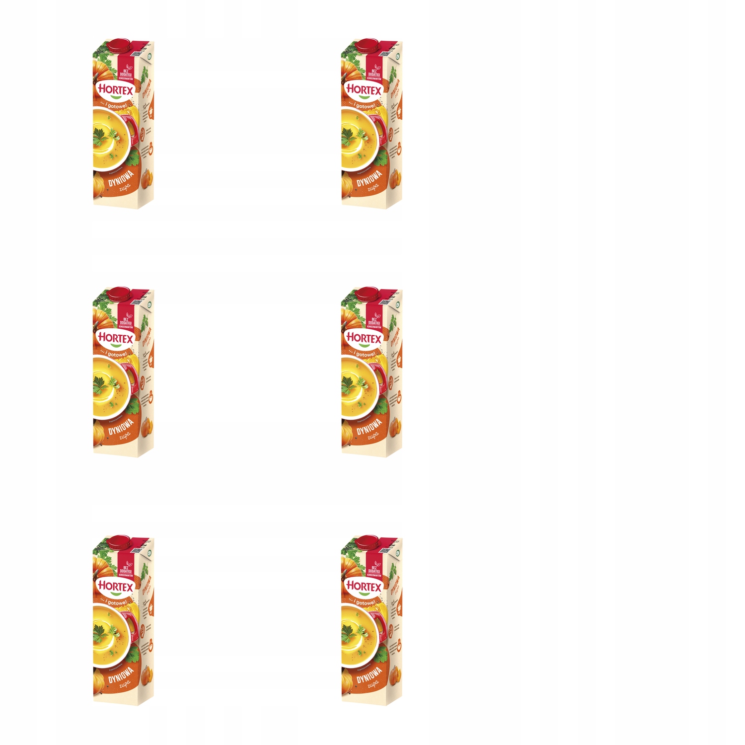6x 1l Hortex zupa dyniowa w kartonie Zgrzewka
