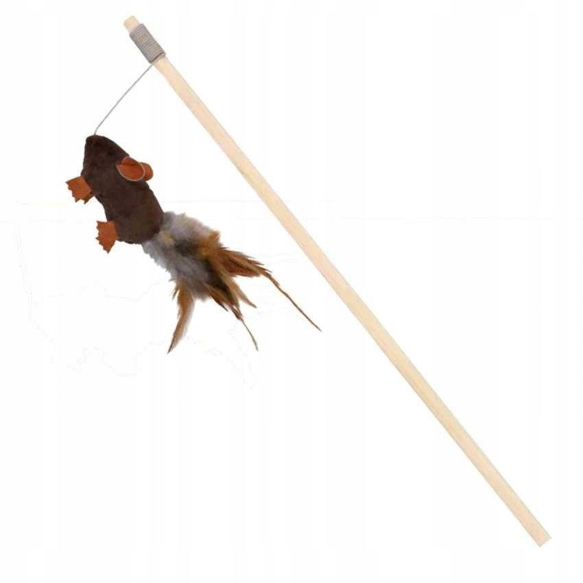 

Trixie Wędka Mysz z piórami dla Kota 50cm brąz