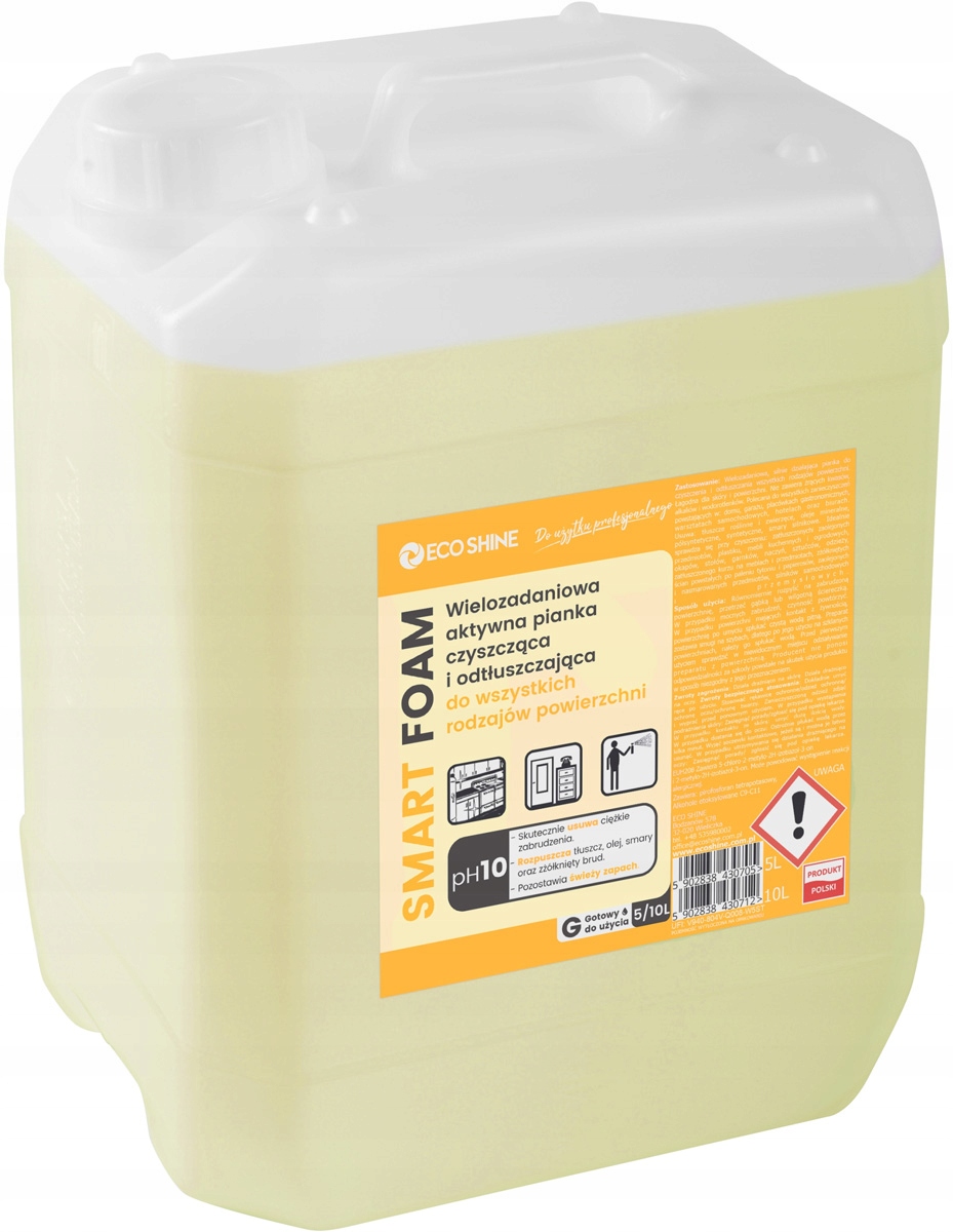 Levně Eco Shine Smart Foam Aktivní odmašťovací mycí pěna odstraňovač skvrn 5L