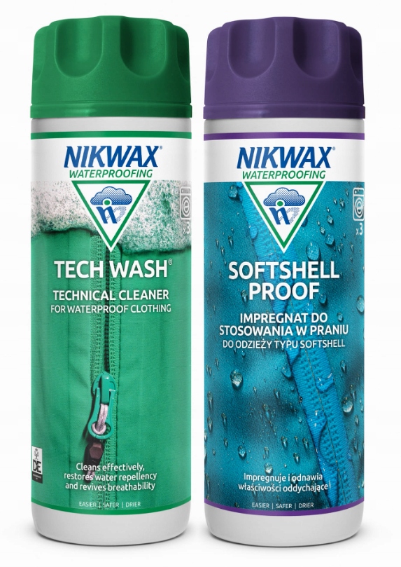NIKWAX ZESTAW Tech Wash + Softshell Proof 2x300ml Pranie Impregnacja