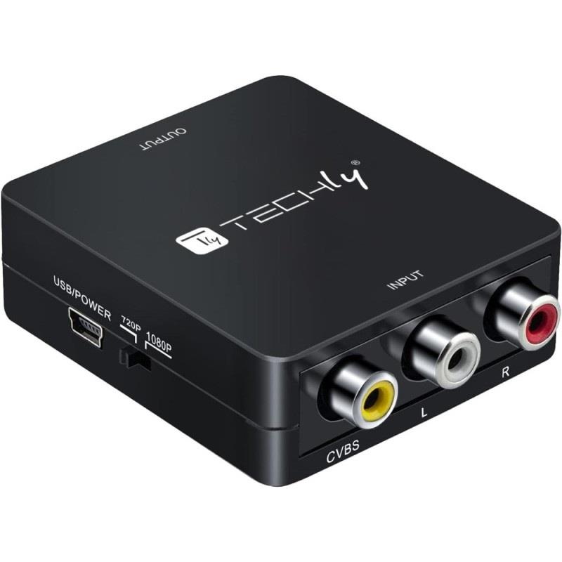 Konwerter Techly Av Composite video i audio 3x Rca na Hdmi 1080p