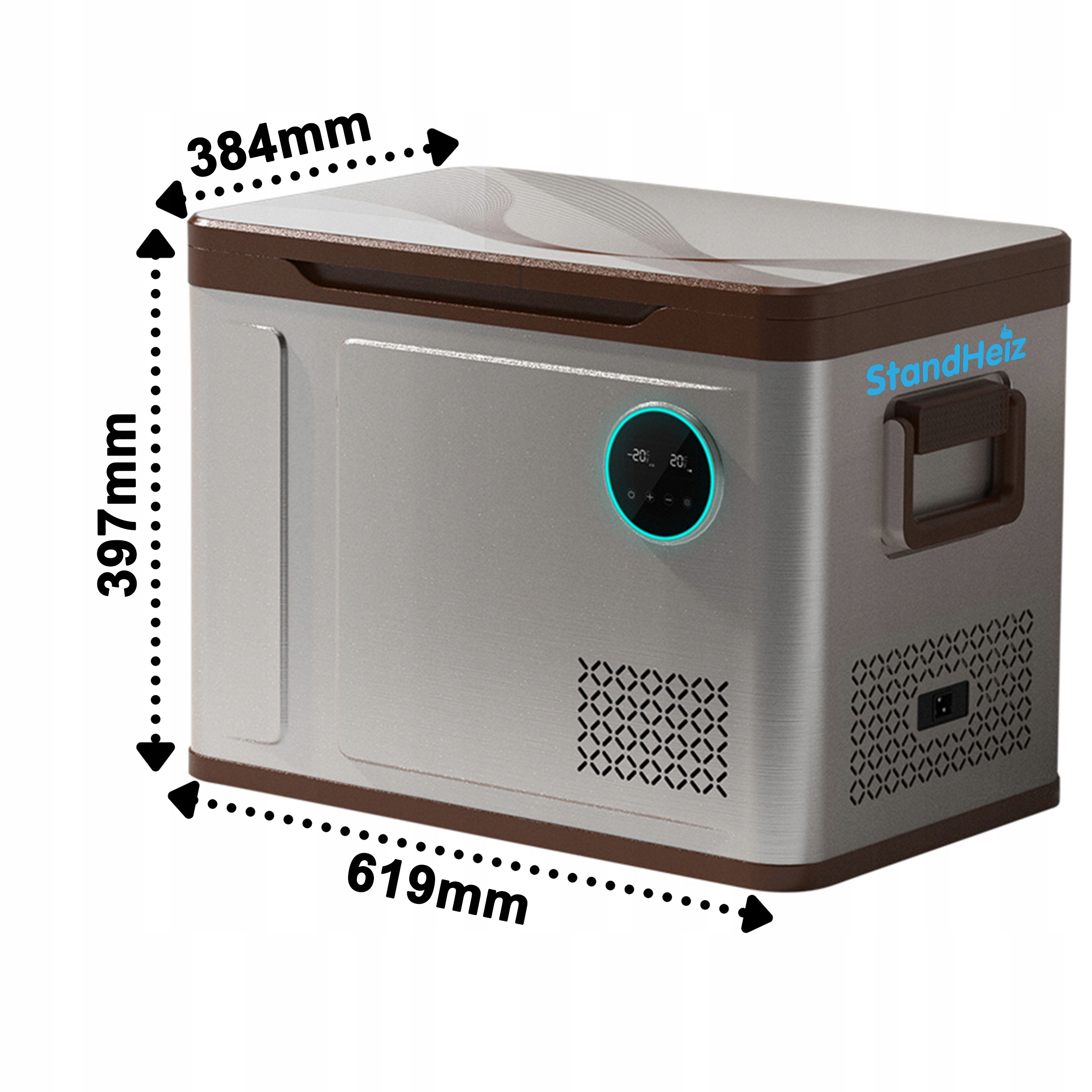 LODÓWKA TURYSTYCZNA PRZENOŚNA KOMPRESOROWA 31L KAMPER 12V24V 230V STANDHEIZ Moc 60 W