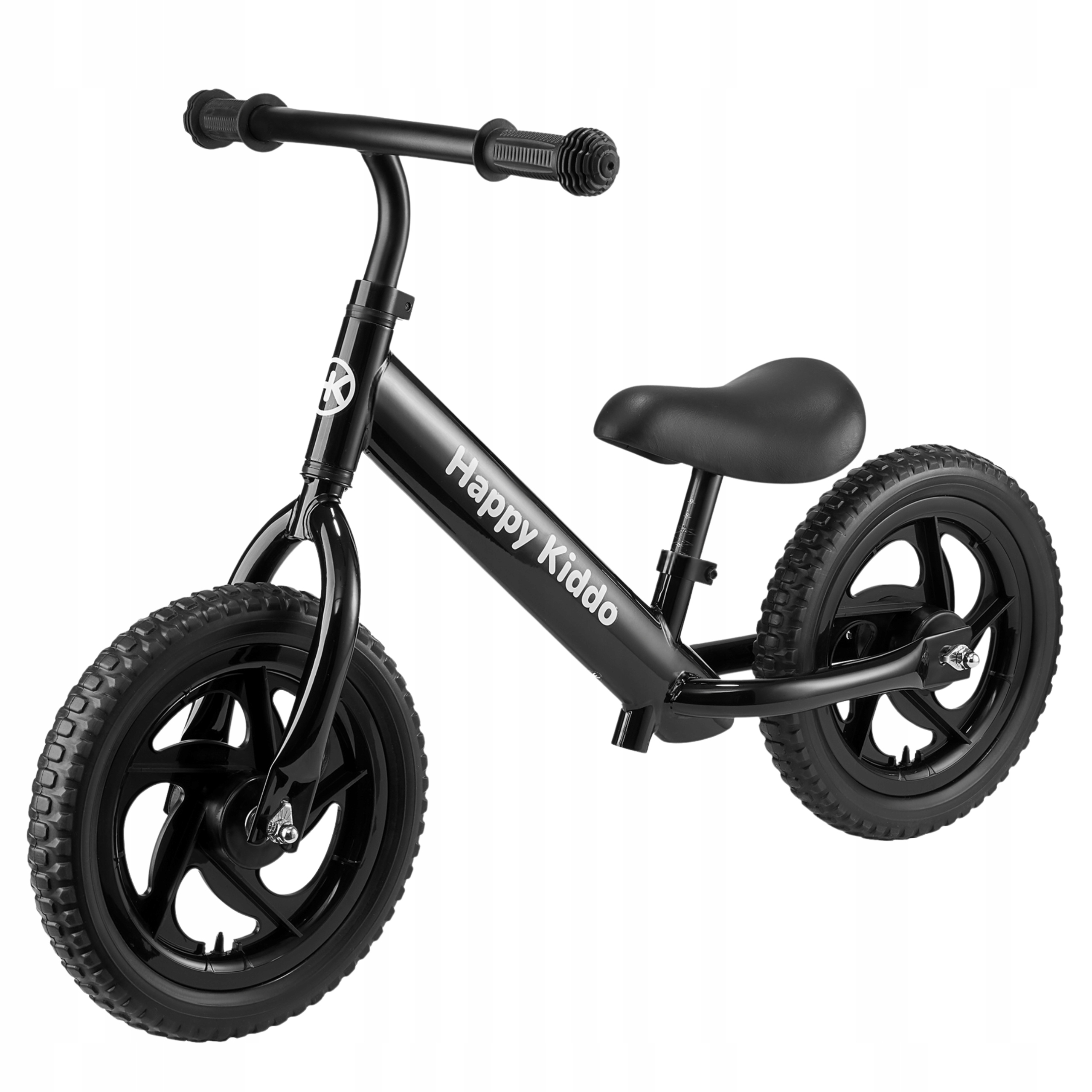 Odrážedlo 12" černé 2–6 let, lehké, nastavitelné, dětské