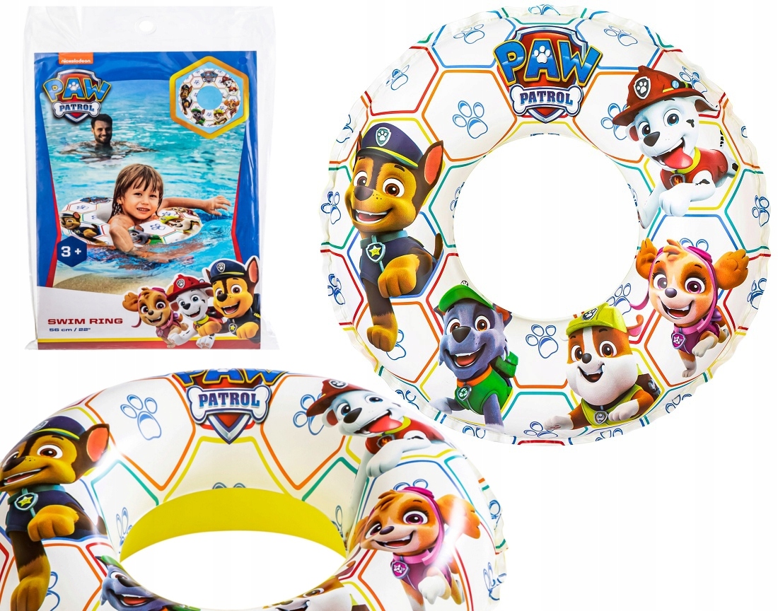 KÓŁKO 56cm DMUCHANE PSI PATROL DO PŁYWANIA KOŁO 8556 Stan opakowania oryginalne