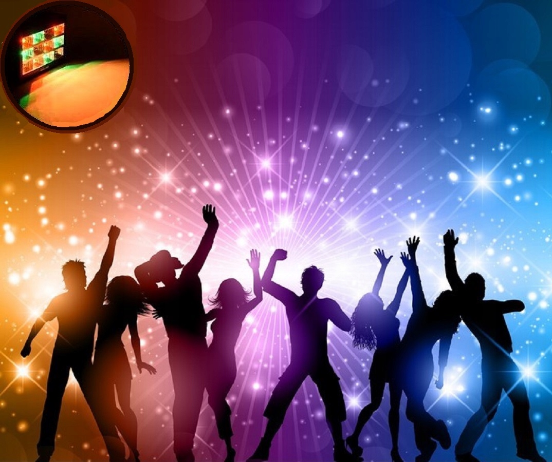 KOLOROFON STROBOSKOP DISCO RGB REFLEKTOR DYSKOTEKOWY 12LED CZUJNIK DŹWIĘKU Model 12 LED