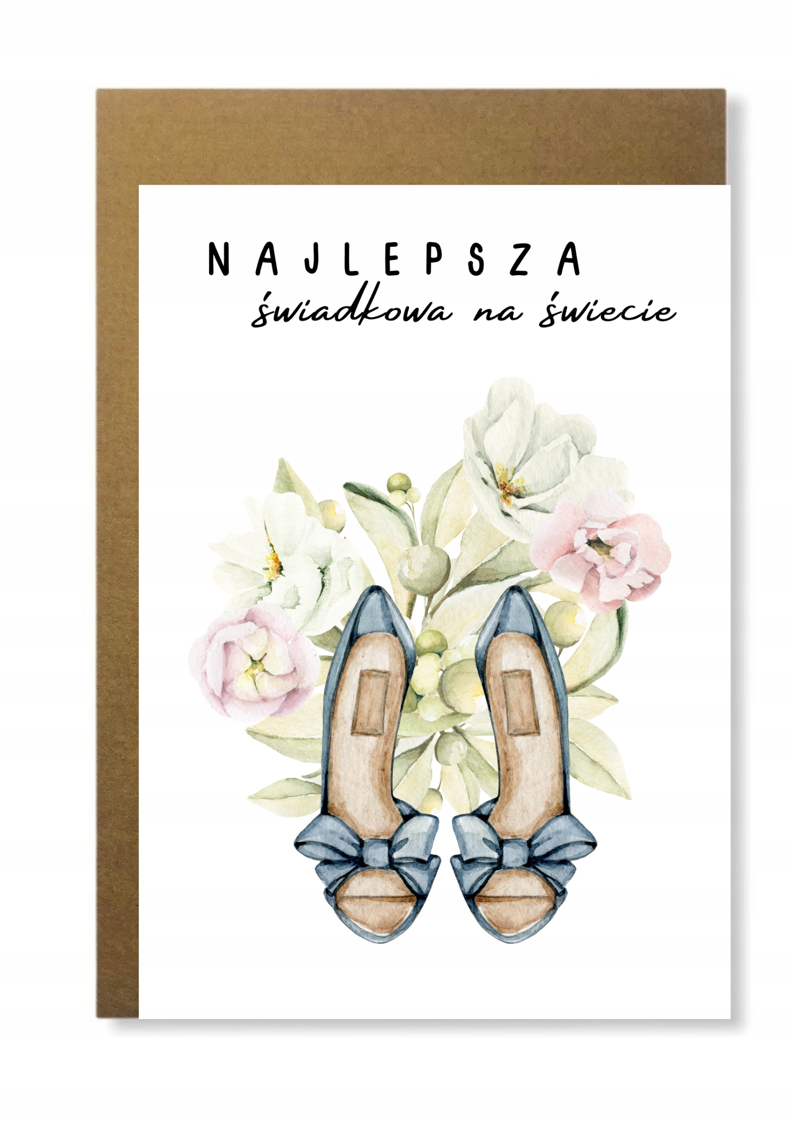 Kartka dla świadkowej podziękowanie ślub