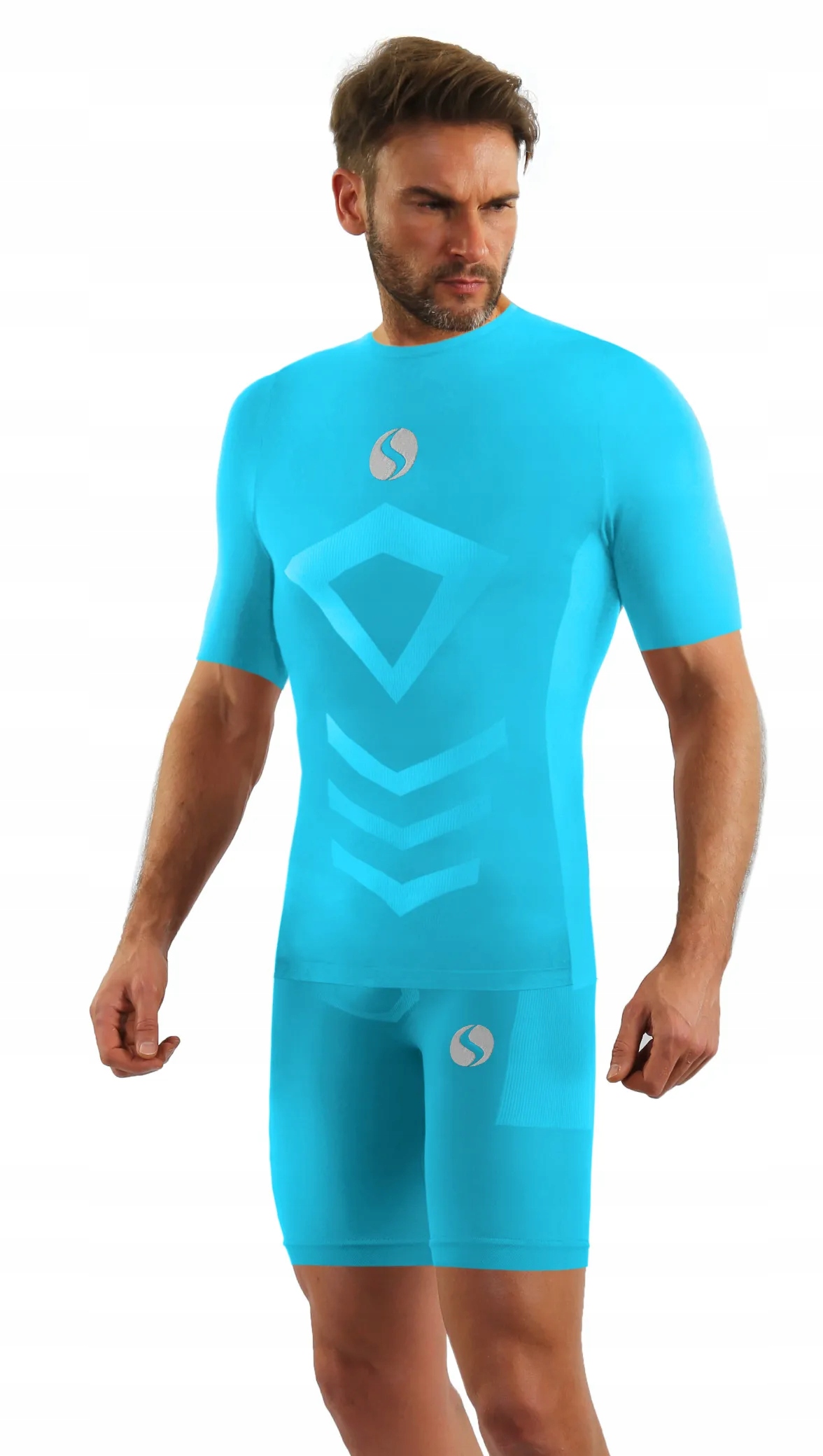 Sesto Senso Pánský krátko-krátký komplet Thermo CL39 CL41 Modrý S/m