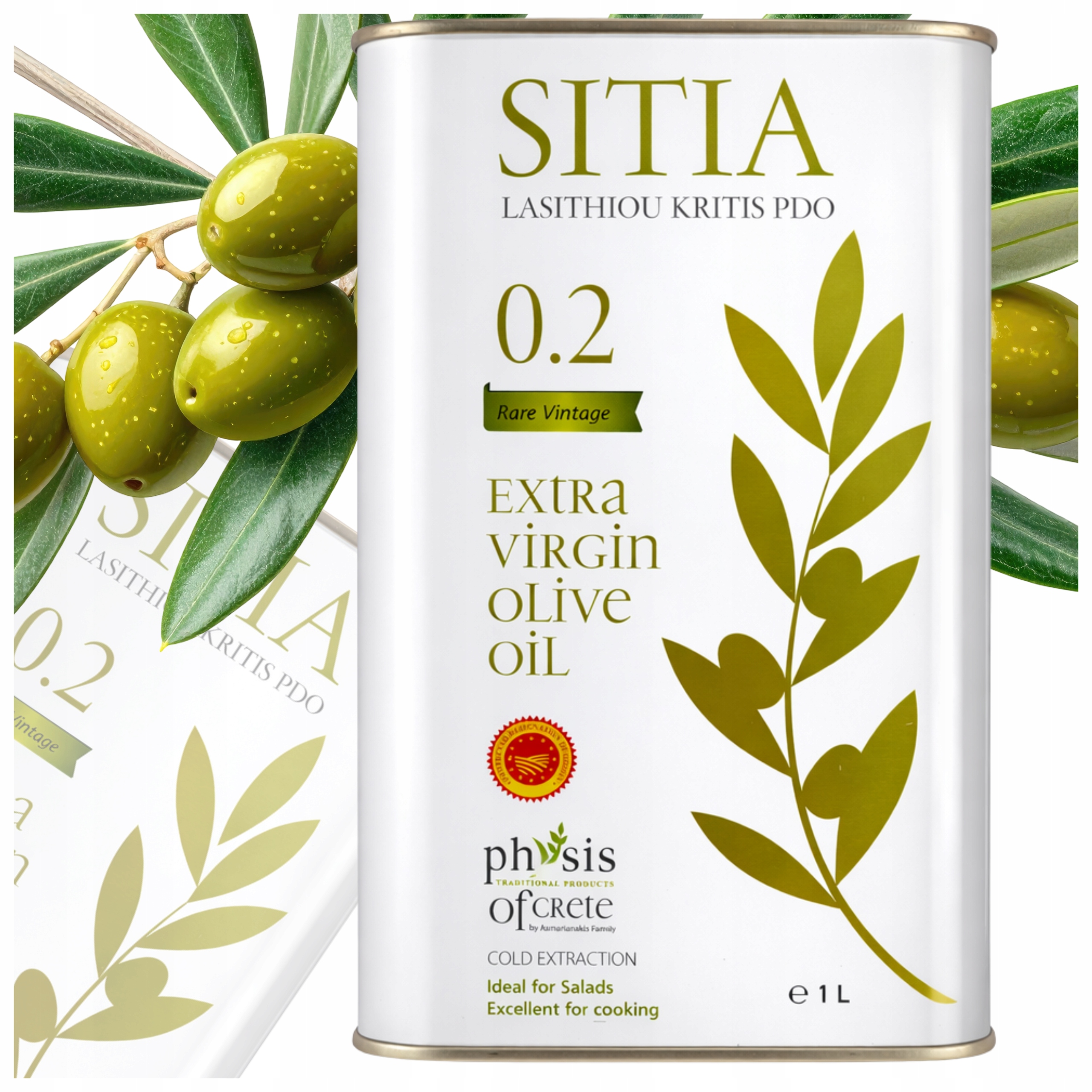 Levně Extra Panenský Olivový Olej 1 L Řecká Sitia 0,2% P.d.o. Physis Of Crete